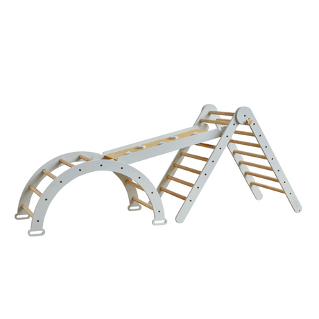 Tutti Bambini Scala Montessori 3 in 1 Pikler Climbing Frame with Climbing Wall - Sea Mist