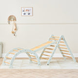 Tutti Bambini Scala Montessori 3 in 1 Pikler Climbing Frame with Climbing Wall - Sea Mist