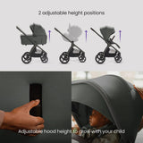 Silver Cross Cove 2 Ultimate Maxi-Cosi Cabriofix i-Size Car Seat Bundle - Pewter