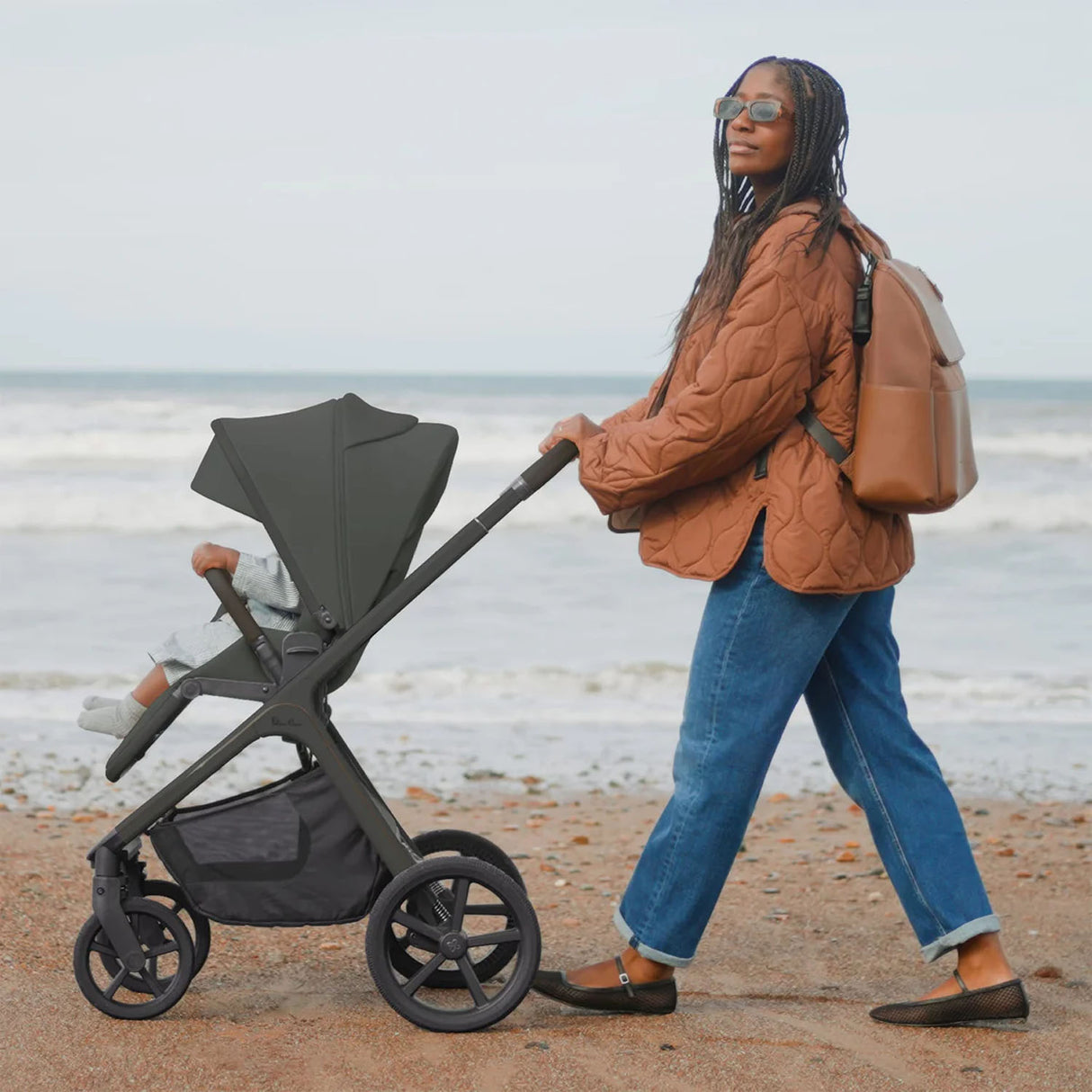 Silver Cross Cove 2 Ultimate Maxi-Cosi Pebble 360 Pro2 Car Seat Bundle - Pewter