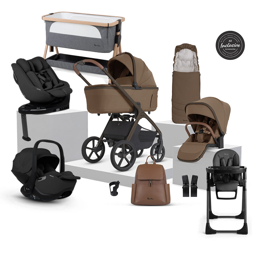 Silver Cross Cove 2 Ultimate 360 Family Car Seat & Accessory Bundle - Maple
