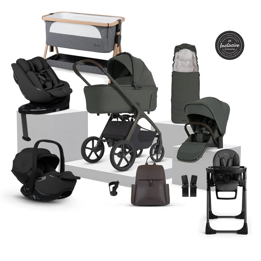 Silver Cross Cove 2 Ultimate 360 Family Car Seat & Accessory Bundle - Pewter