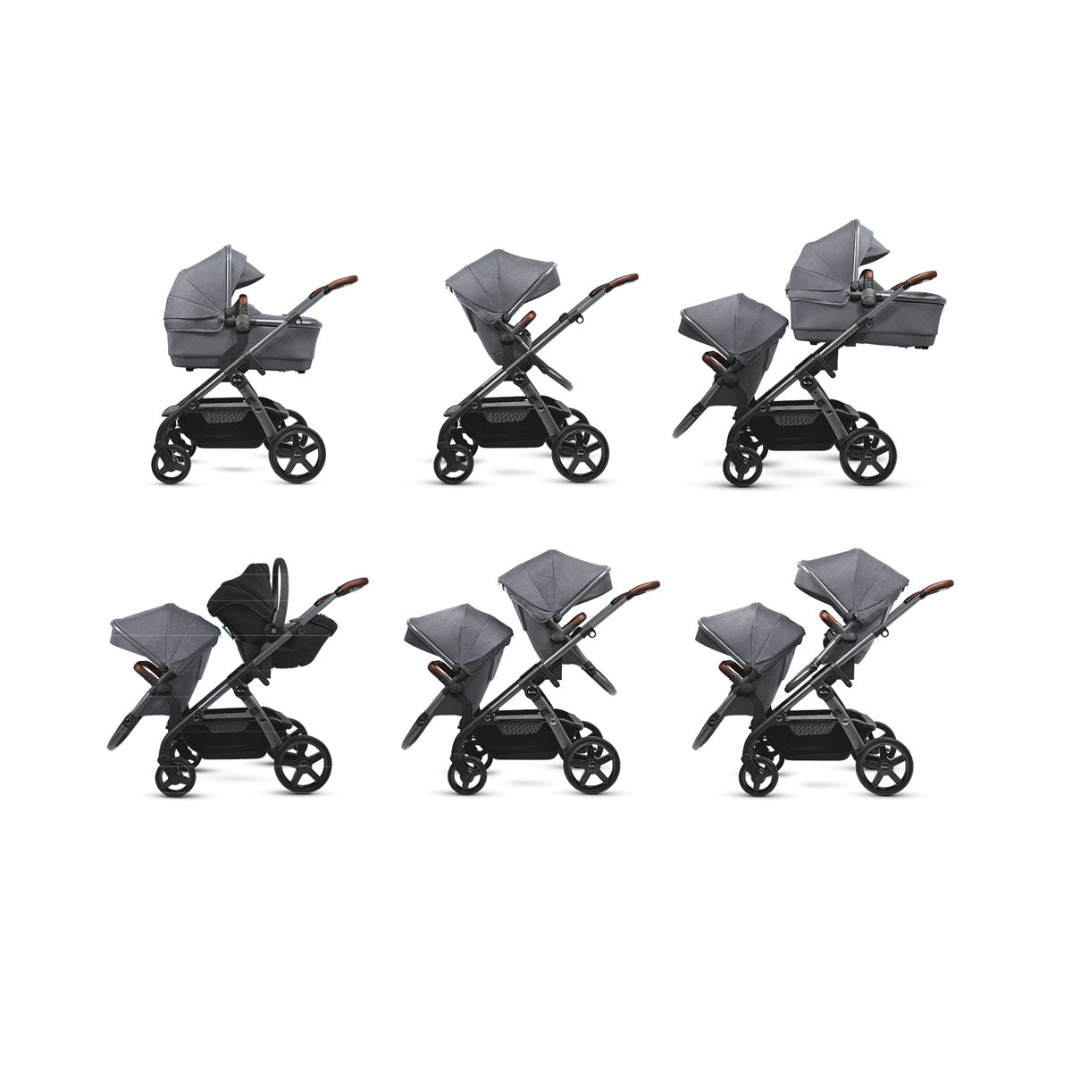 Silver Cross Wave 3 Growing Family + Glide Plus 360 & Base Bundle - Lunar 4