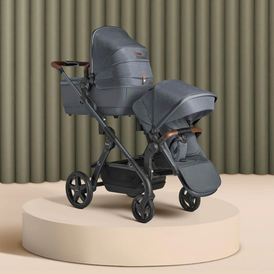 Silver Cross Wave 3 Twin Pram & Pushchair - Lunar 10