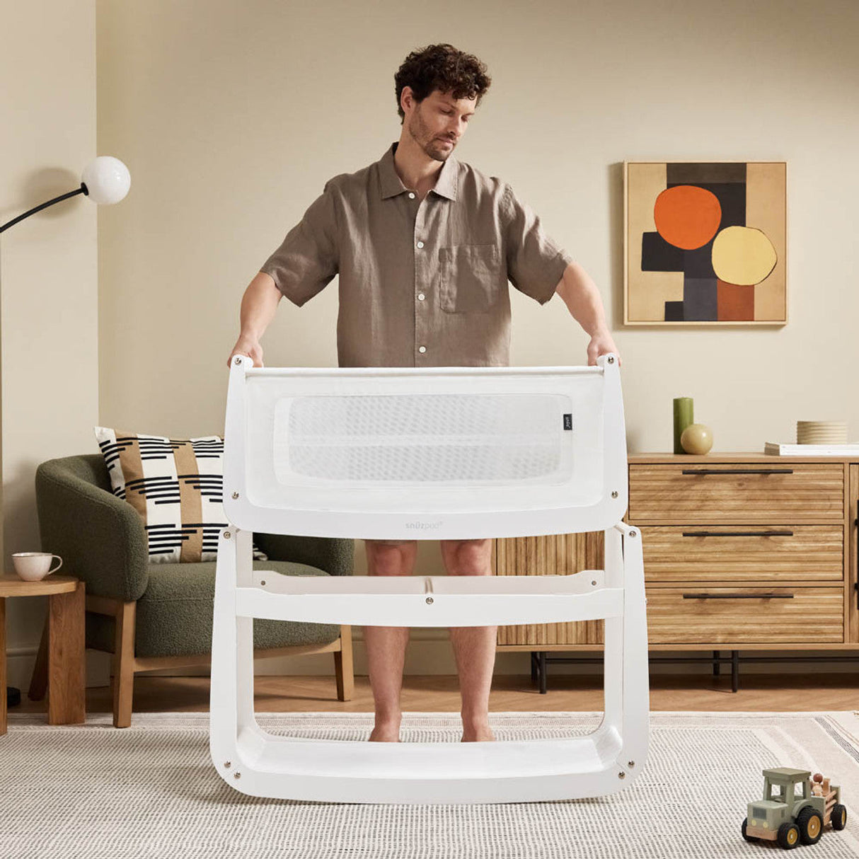 Snuzpod 5 Bedside Crib - White 10