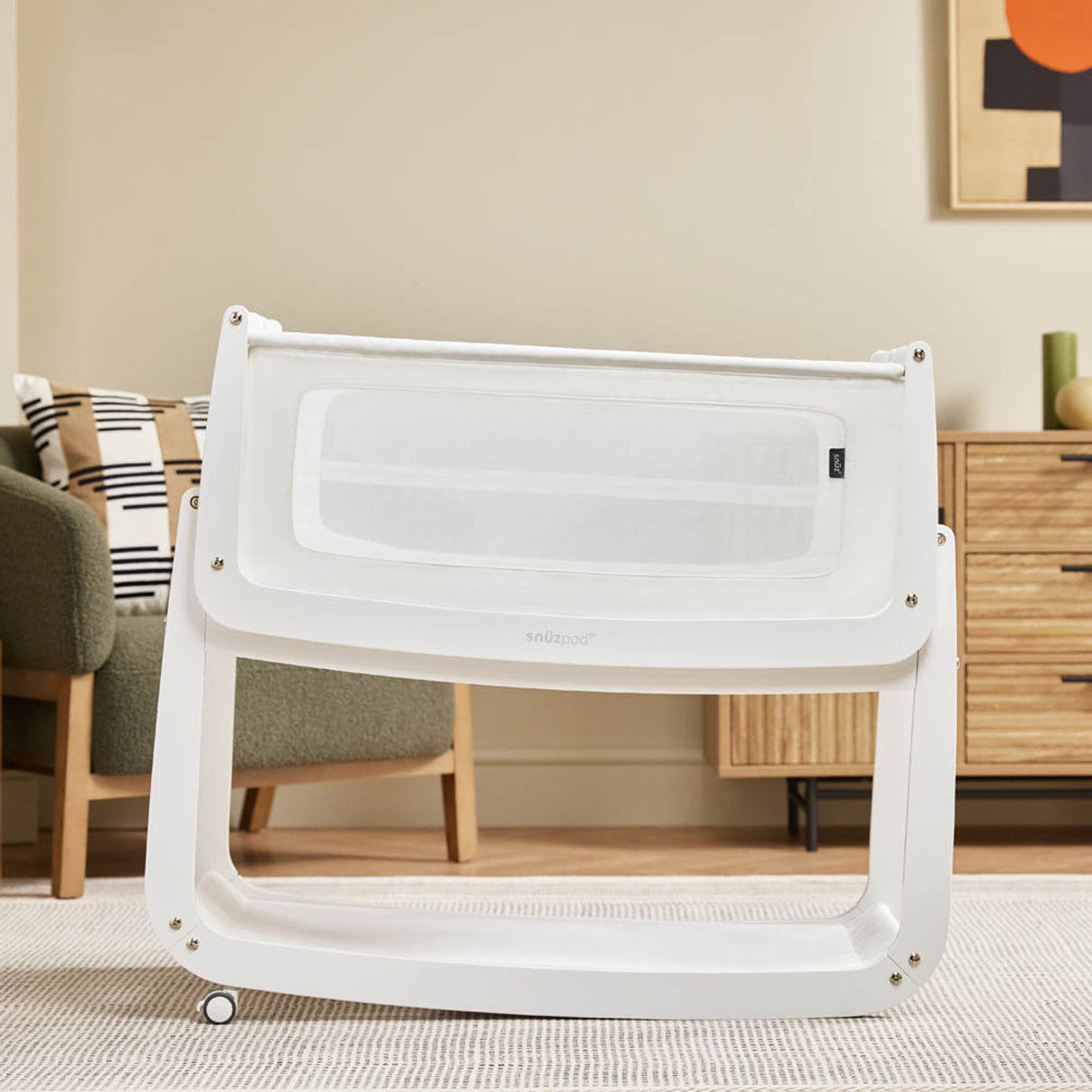 Snuzpod 5 Bedside Crib - White 11