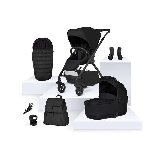 Silver Cross Dune 2 with First Bed Folding Carrycot and Accessory Bundle - Space 1