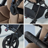 Silver Cross Dune 2 Pushchair and First Bed Folding Carrycot - Mocha 4