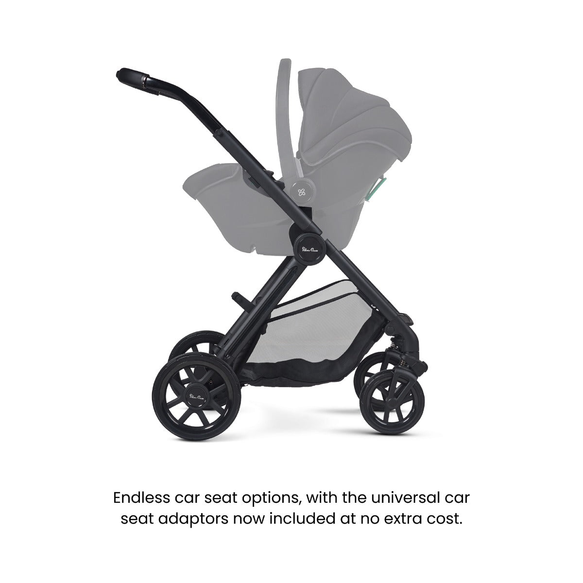 Silver Cross Reef 2 Pushchair and First Bed Folding Carrycot - Mocha 6