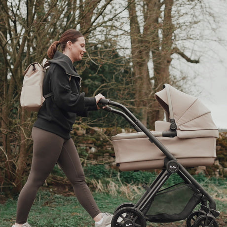 Silver Cross Reef 2 Pushchair and First Bed Folding Carrycot - Mocha 8