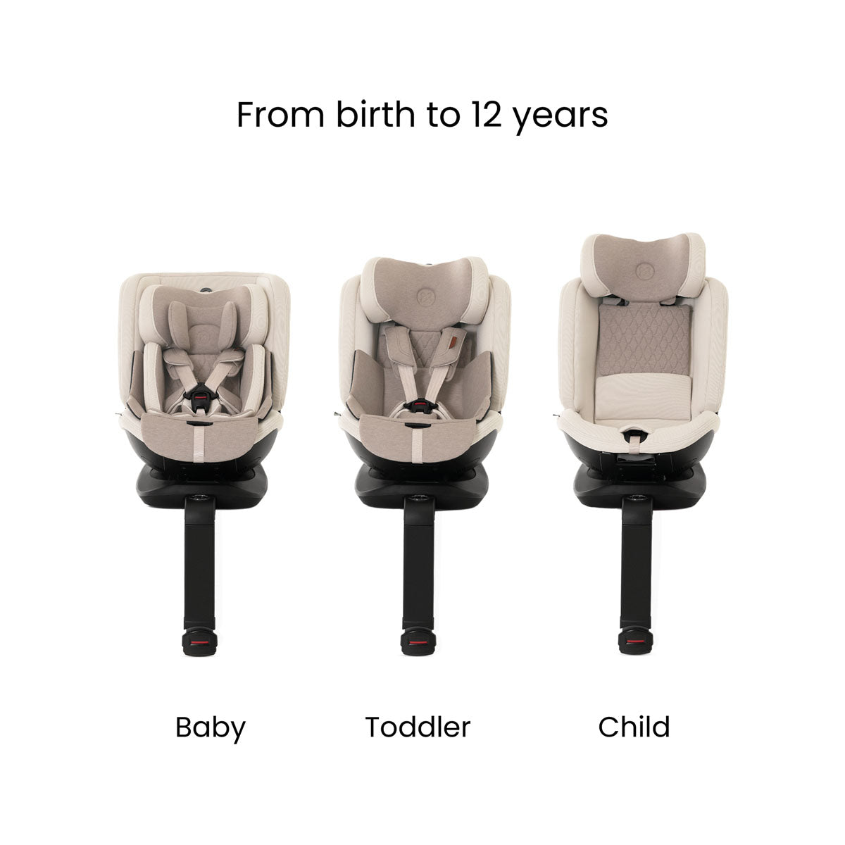 Silver Cross Motion 2 All Size 360 Car Seat - Almond 2