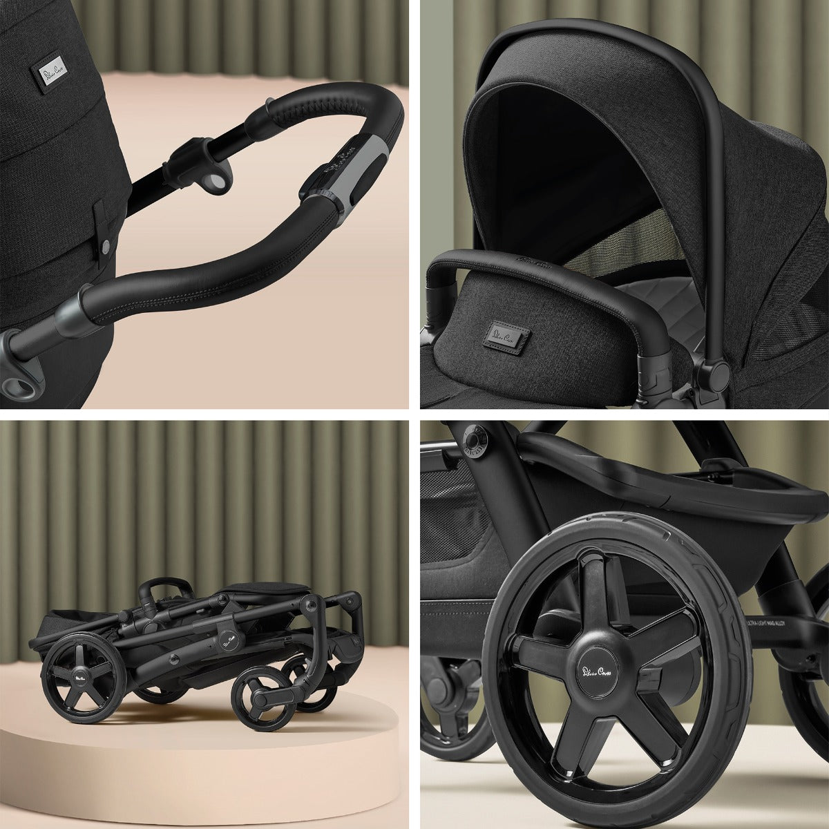 Silver Cross Wave 3 Pram & Pushchair + Ultimate Pack + Motion All Size - Onyx 5