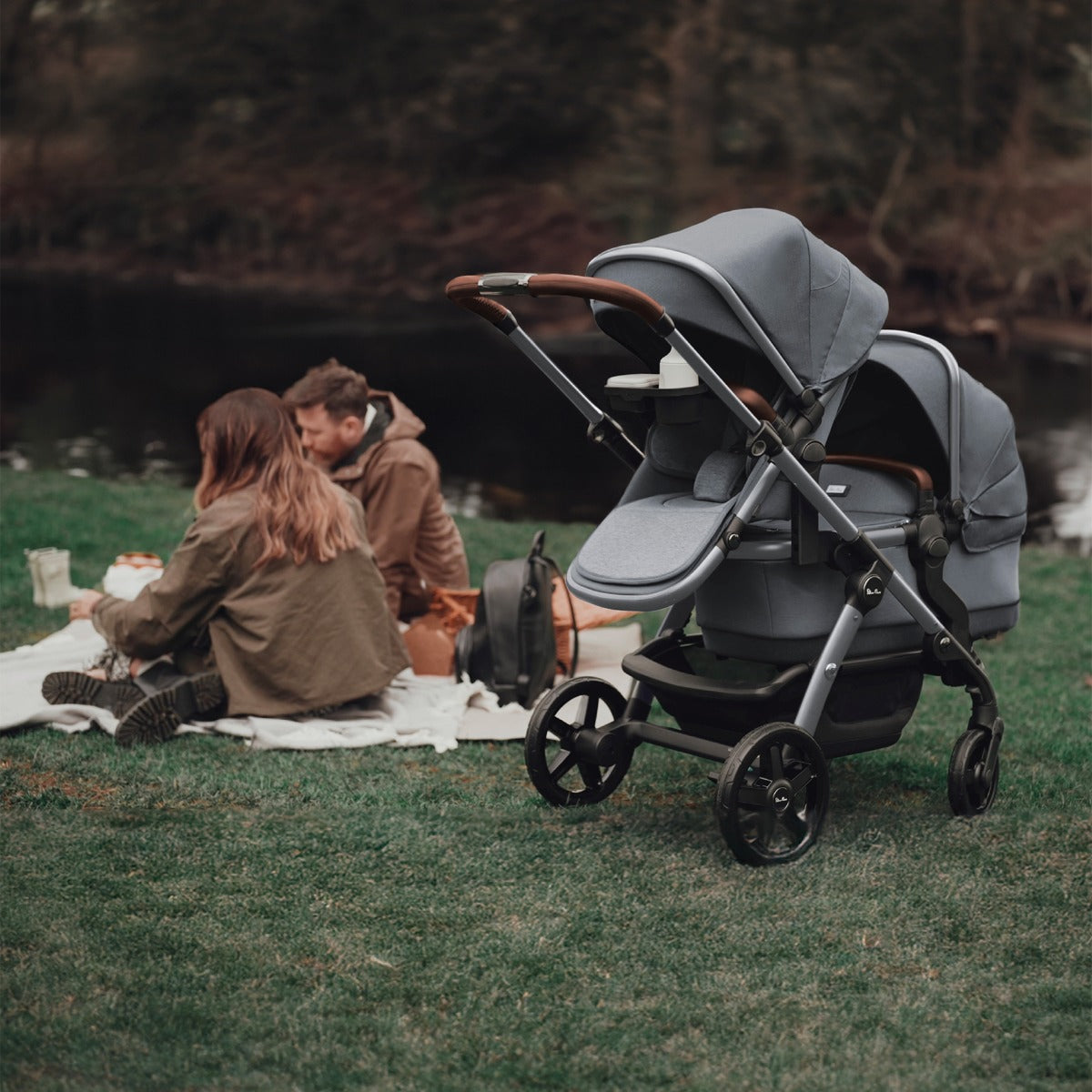Silver Cross Wave 3 Pram & Pushchair + Ultimate Pack + Motion All Size - Lunar 7