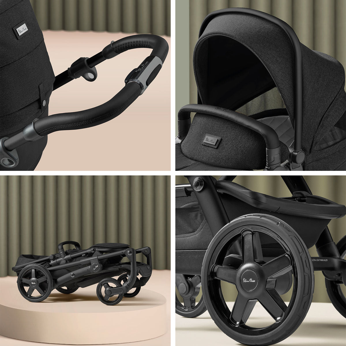 Silver Cross Wave 3 Twin Travel System Bundle - Onyx 7