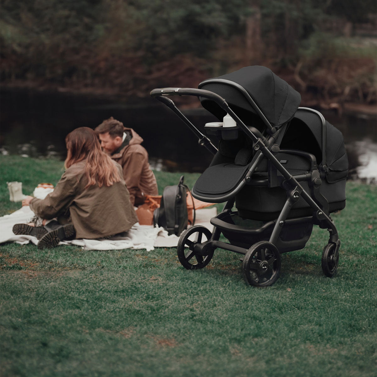 Silver Cross Wave 3 Twin Travel System Bundle - Onyx 8