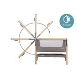 Tutti Bambini CoZee Bedside Crib - Oak and Charcoal 2