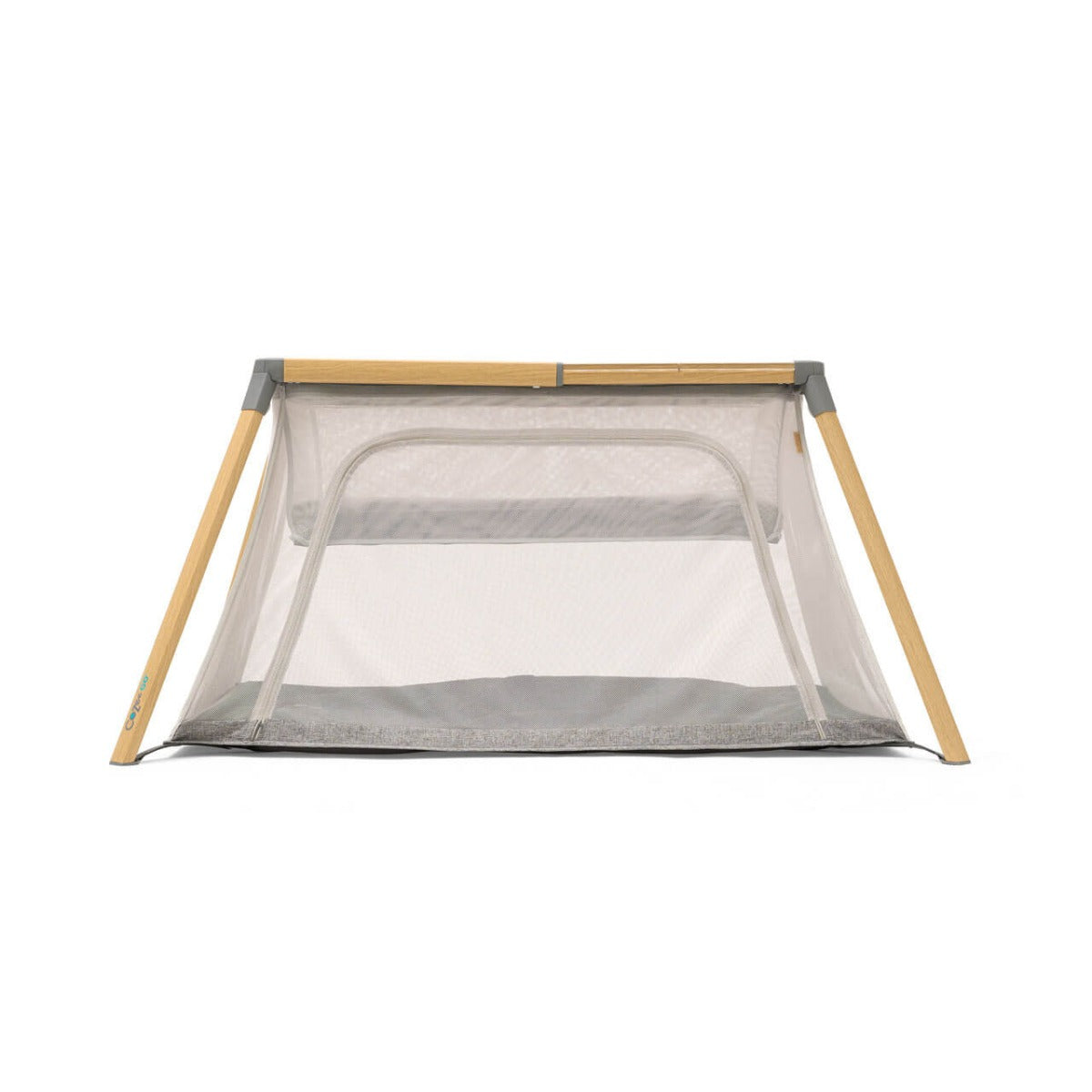 Tutti Bambini CoZee Go 3-in-1 Bassinet, Travel Cot & Playpen - Oak/Charcoal 2