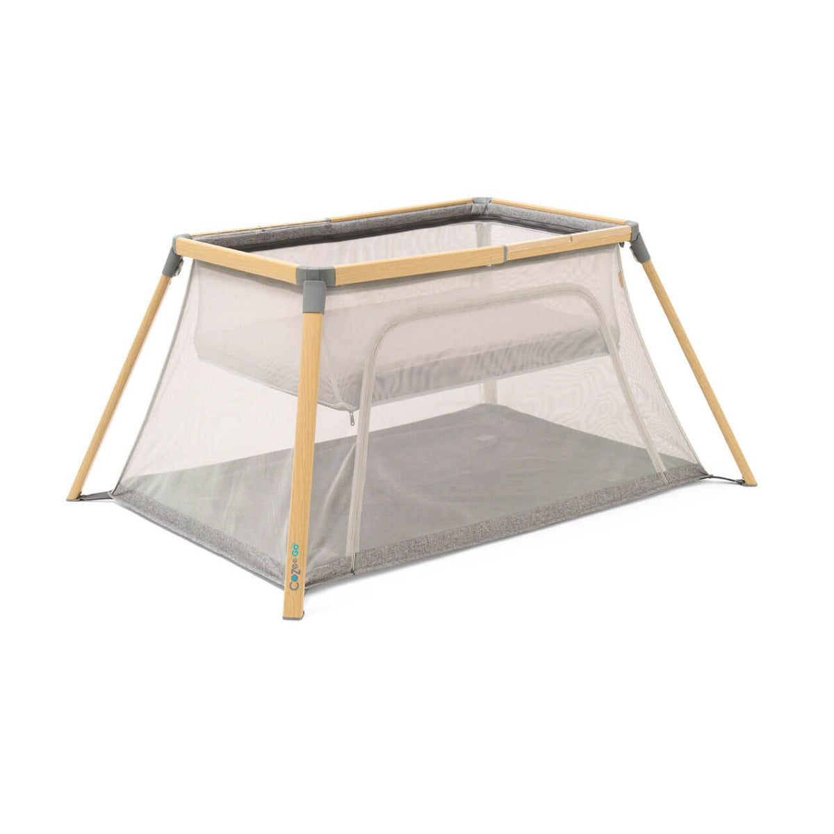 Tutti Bambini CoZee Go 3-in-1 Bassinet, Travel Cot & Playpen - Oak/Charcoal 12