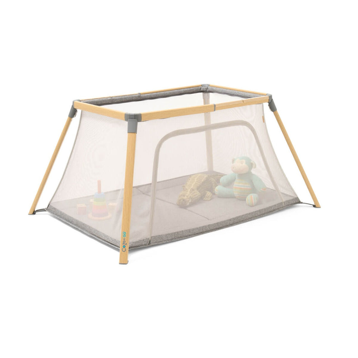 Tutti Bambini CoZee Go 3-in-1 Bassinet, Travel Cot & Playpen - Oak/Charcoal 19