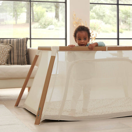 Tutti Bambini CoZee Go 3-in-1 Bassinet, Travel Cot & Playpen - Scandinavian Walnut/Ecru 8