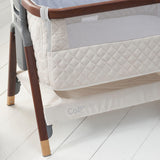 Tutti Bambini CoZee Luxe Bedside Crib - Walnut/Cream 10