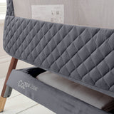 Tutti Bambini CoZee Luxe Bedside Crib - Walnut/Slate 11