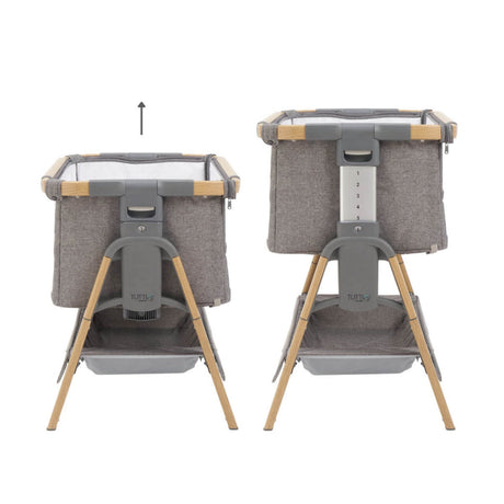 Tutti Bambini CoZee XL Bedside Crib and Cot - Oak/Charcoal 3