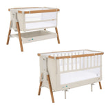 Tutti Bambini CoZee XL Bedside Crib and Cot - Scandinavian Walnut/Ecru 2