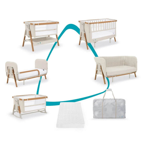 Tutti Bambini CoZee XL Complete Birth to 4+ Years Package - Scandinavian Walnut/Ecru 1