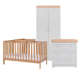 Tutti Bambini Malmo Cot Bed & Rio Furniture 3pc Set - Dove Grey/Oak 27