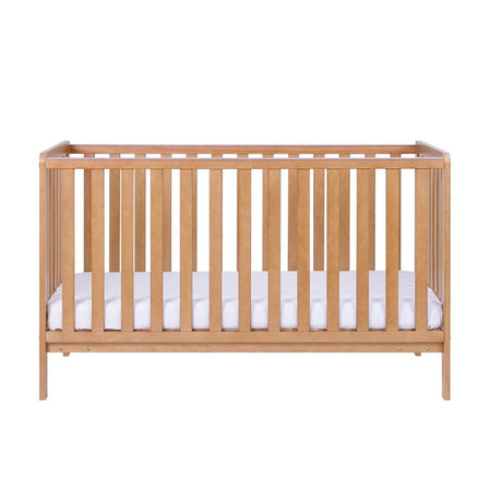 Tutti Bambini Malmo Cot Bed, Cot Top Changer and Mattress Bundle - Oak 3