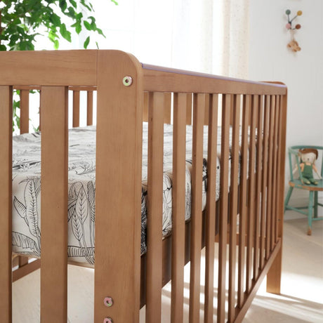 Tutti Bambini Malmo Cot Bed, Cot Top Changer and Mattress Bundle - Oak 16