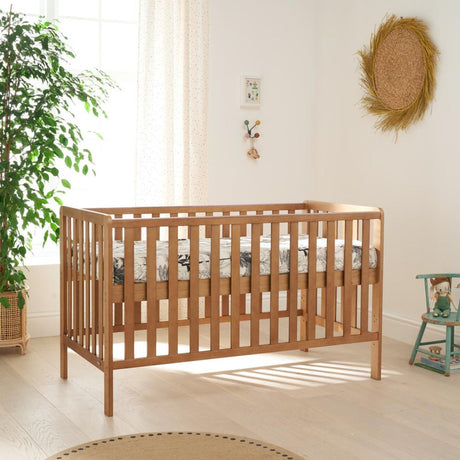 Tutti Bambini Malmo Cot Bed & Rio Furniture 2pc Set - Dove Grey/Oak 23