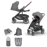 UPPAbaby Cruz V3 Pushchair & Accessory Bundle - Greyson