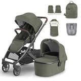UPPAbaby Cruz V3 Pushchair, Carrycot & Accessory Bundle - Evelyn