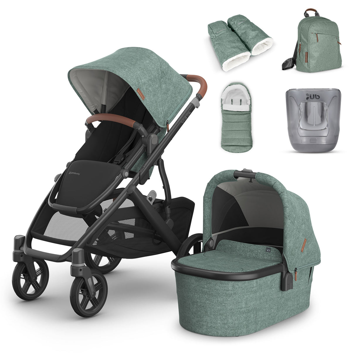 UPPAbaby VISTA V3 Pushchair & Accessory Bundle - Gwen