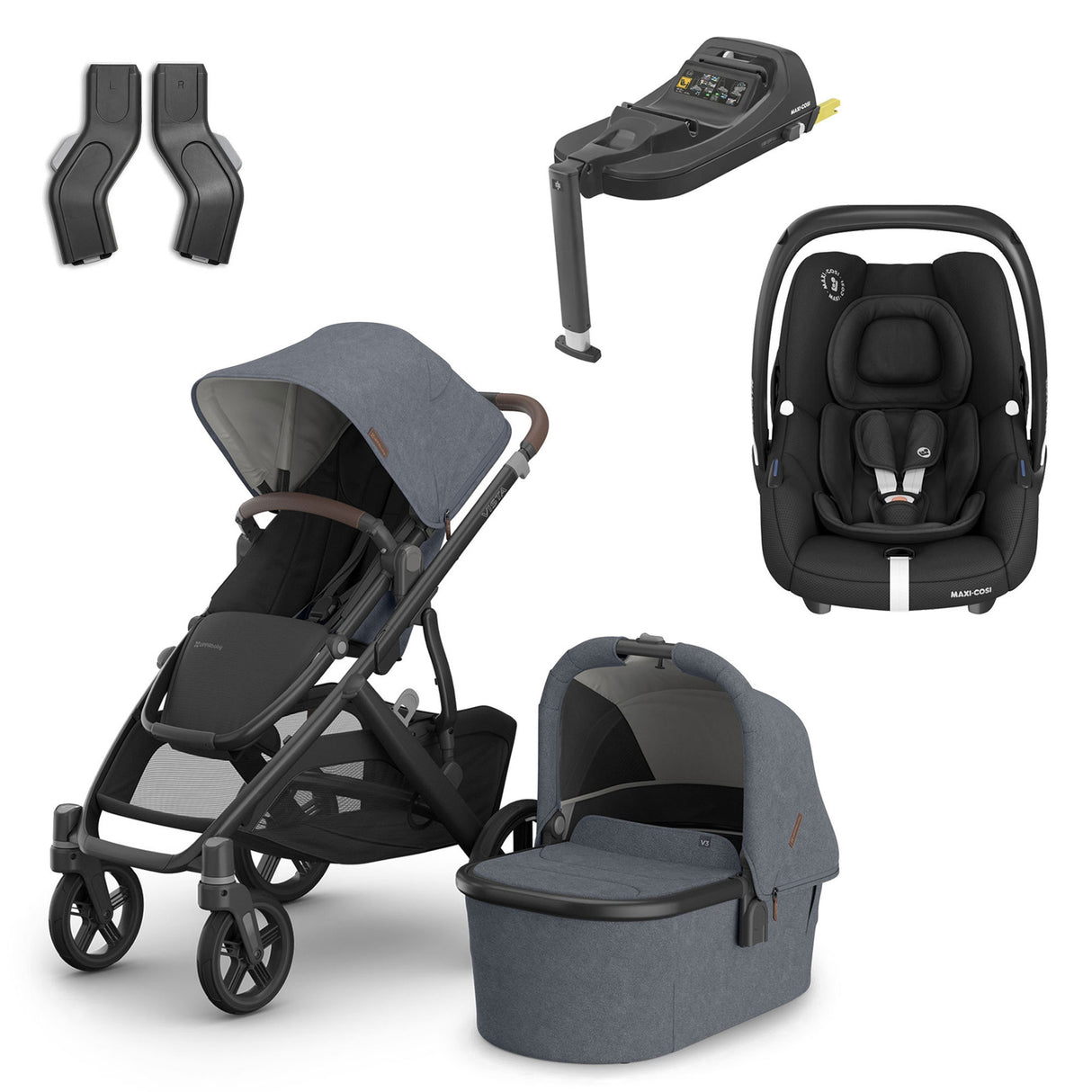 UPPAbaby VISTA V3 + Maxi-Cosi Cabriofix i-Size Travel System Bundle - Julian