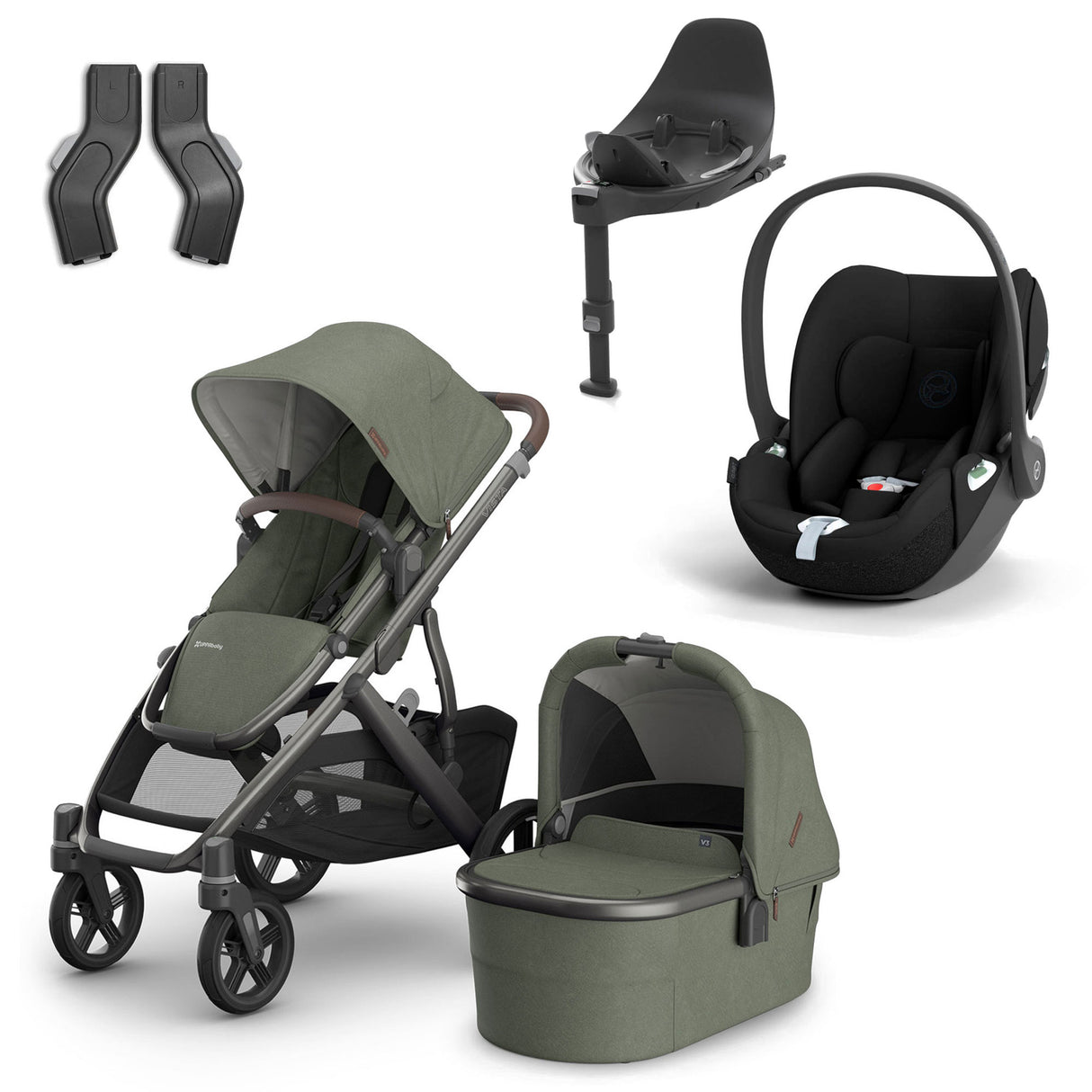 UPPAbaby VISTA V3 + Cybex Cloud T i-Size Travel System Bundle - Evelyn