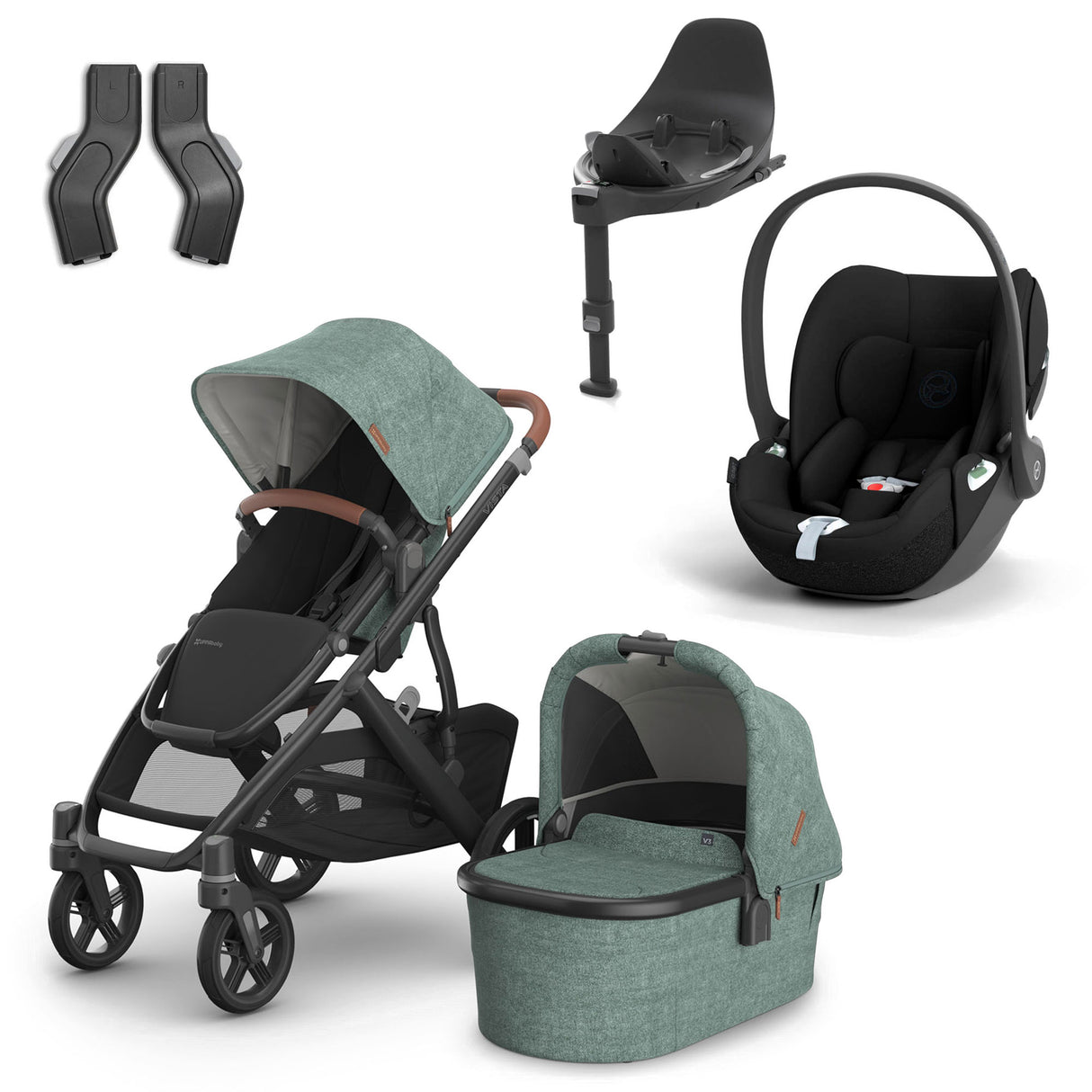 UPPAbaby VISTA V3 + Cybex Cloud T i-Size Travel System Bundle - Gwen