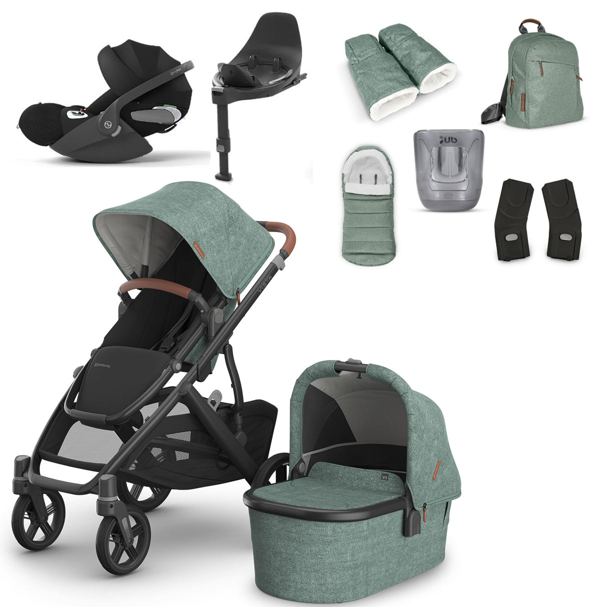 UPPAbaby VISTA V3 Luxury Cybex Cloud T i-Size Travel System Bundle - Gwen