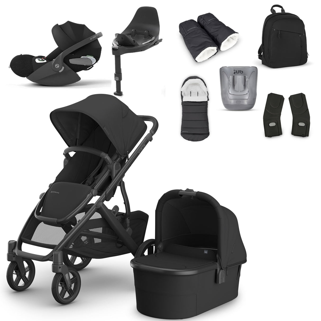 UPPAbaby VISTA V3 Luxury Cybex Cloud T i-Size Travel System Bundle - Jake