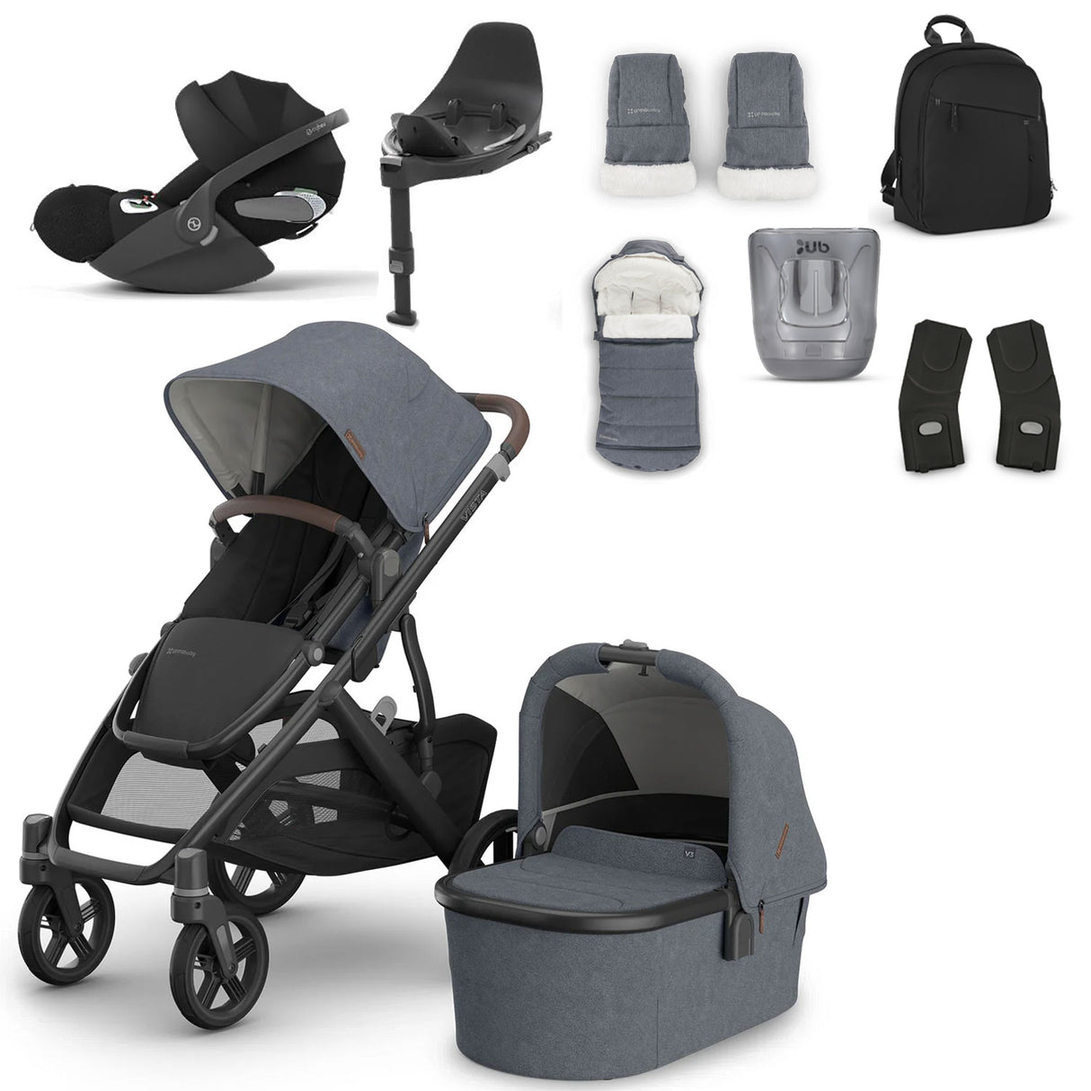 UPPAbaby VISTA V3 Luxury Cybex Cloud T i-Size Travel System Bundle - Julian