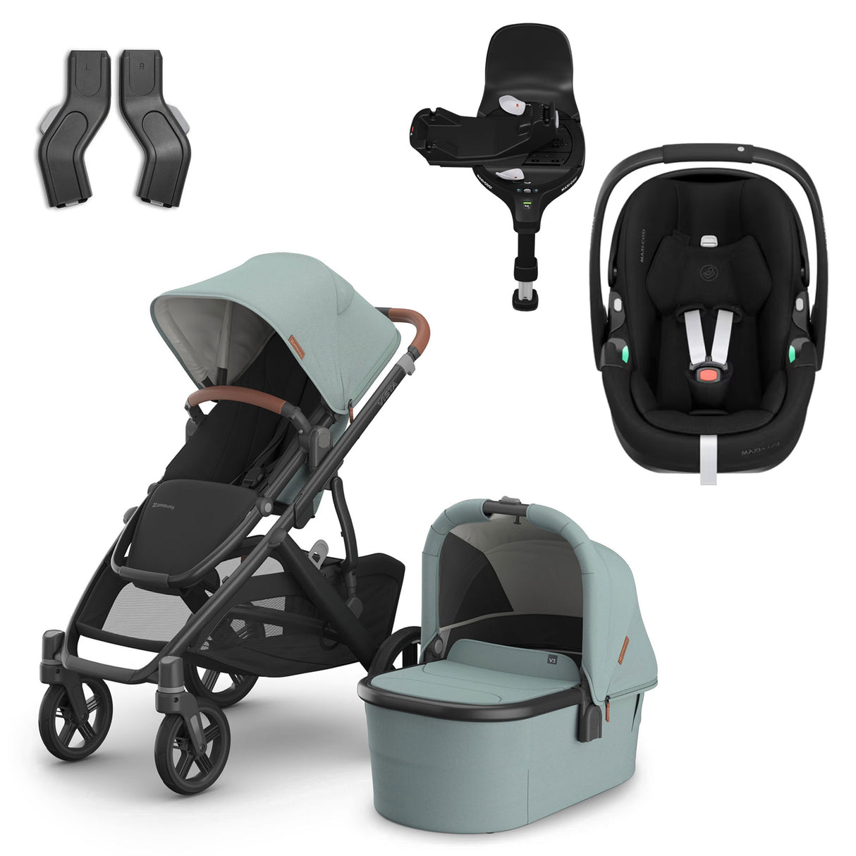 UPPAbaby VISTA V3 + Maxi-Cosi Pebble 360 Pro2 i-Size Travel System Bundle - Kenzi
