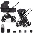 Venicci Upline 2 Pushchair & Carrycot 2-in-1 Bundle - All Black 1