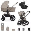 Venicci Upline 2 3-in-1 Maxi-Cosi Cabriofix iSize Travel System Bundle - Taupe 1