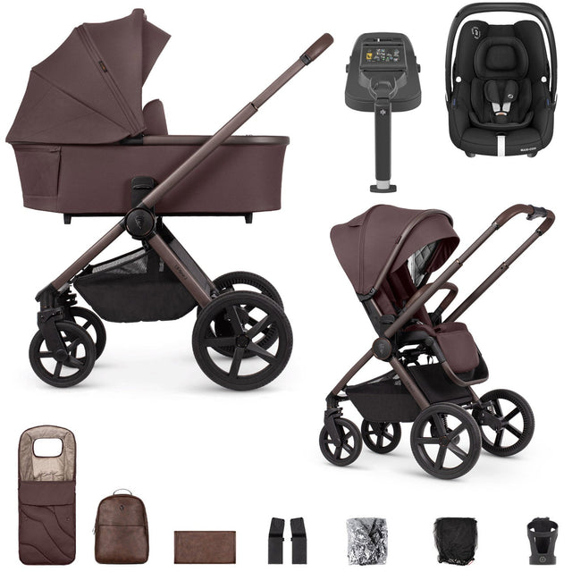 Venicci Upline 2 SE with Maxi-Cosi Cabriofix i-Size & Base Travel System Bundle - Burgundy 1