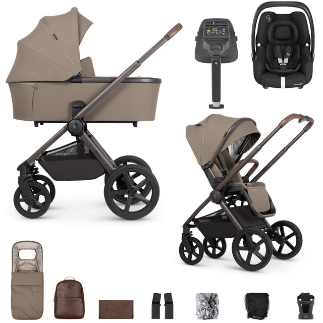 Venicci Upline 2 SE with Maxi-Cosi Cabriofix i-Size & Base Travel System Bundle - Powder 1