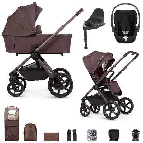 Venicci Upline 2 SE with Cybex Cloud T & Base Travel System Bundle - Burgundy 1