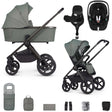 Venicci Upline 2 with Maxi-Cosi Pebble 360 Pro2 & Base Travel System Bundle - Aloe 1