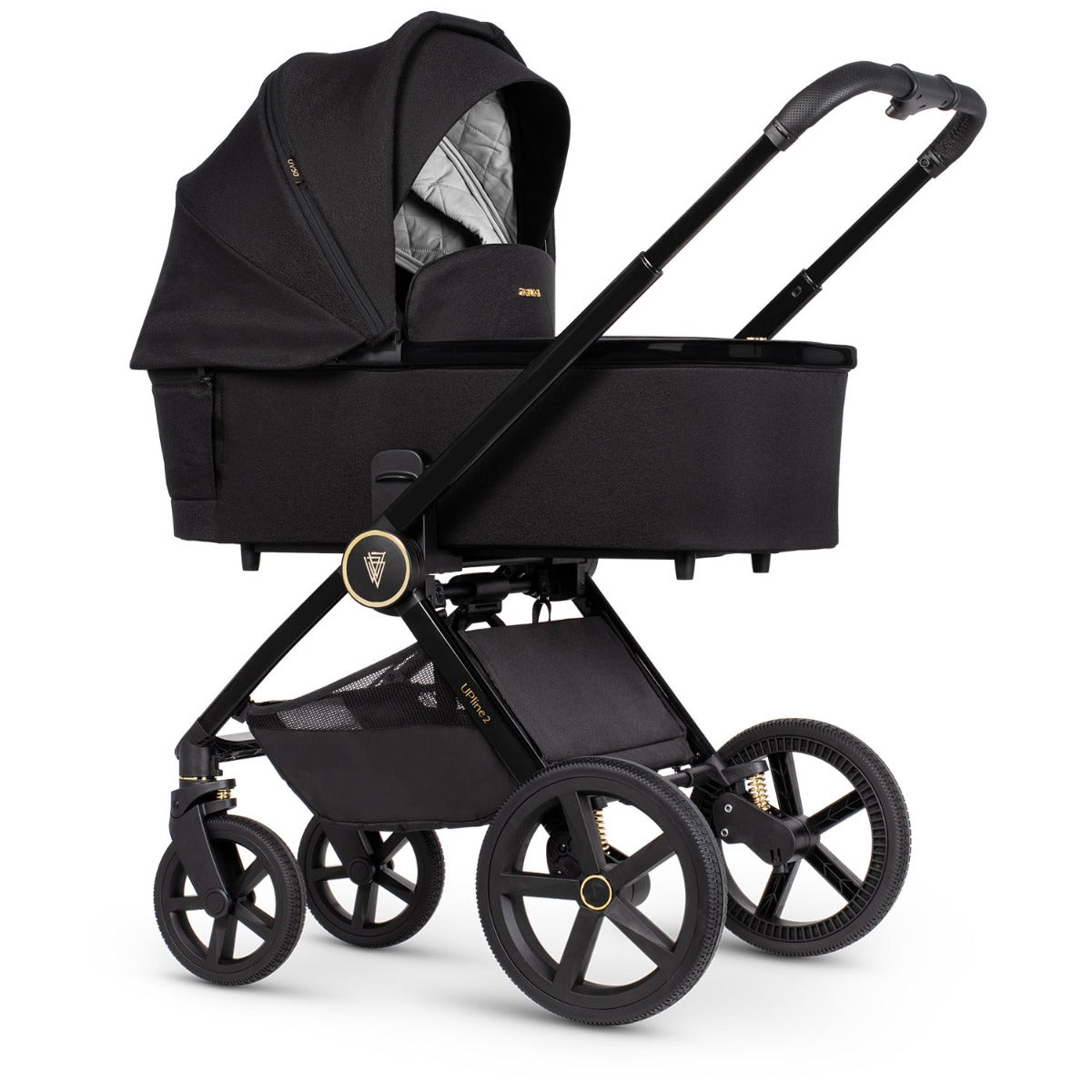 Venicci Upline 2 Pushchair & Carrycot 2-in-1 Bundle - All Black 18
